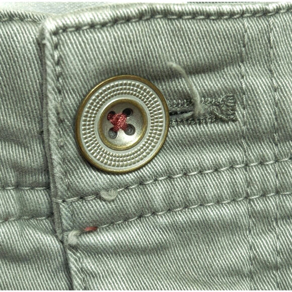 Anthropologie Jefferson Moto Cargo Pants Womens Sz 32 14 Green Ankle Zip Stretch - Picture 9 of 15